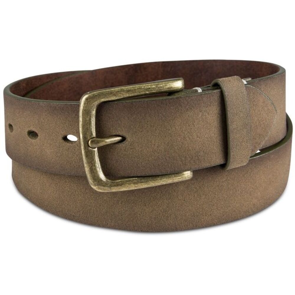 SUN STONE Mens Brown Faux Leather Casual Belt XL 42-44